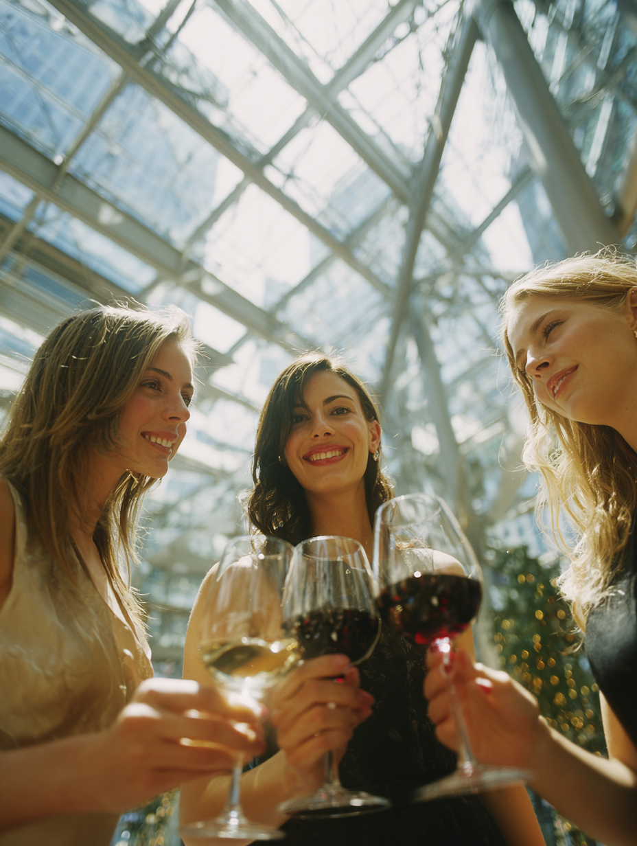 Guests toasting with wine at SIP